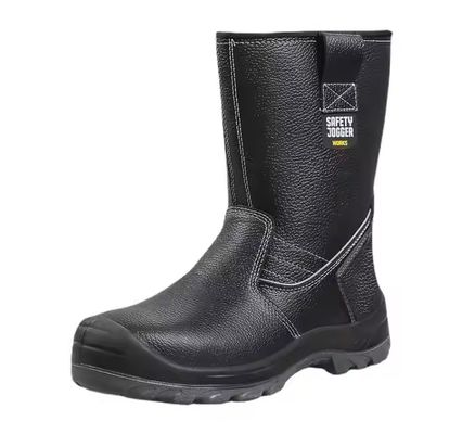 কেনা OEM High Top Genuine Leather Work Shoes Steel Plate Safety Boots Genuine Leather Security Work Boots Pu Injection Sole online manufacture