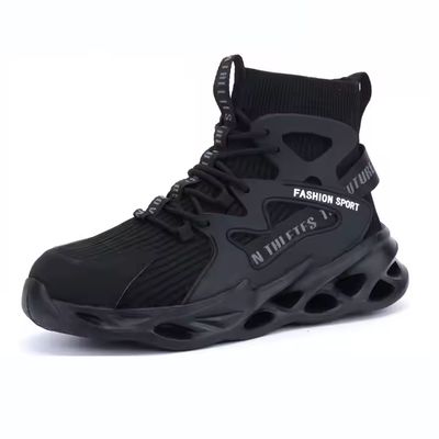 কেনা OEM Black TPU+Flying Knit Safety Boots Security Work Boots Steel Toe Kevlar Safety Shoes EVA Sole Work Shoes online manufacture