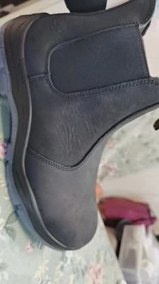 কেনা OEM Brown Genuine Leather Safety Boots Plastic Toe Kevlar Chelsea Safety Shoes PU+Rubber Sole Work Shoes Security Work Boots online manufacture