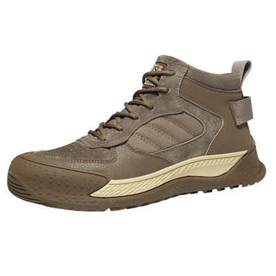 কেনা Beige Suede Industrial Safety Shoes Khaki Anti-smashing Steel Toe Work Shoes Bulletproof Kevlar Mid Sole Rubber Sole online manufacture